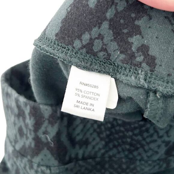 Express Green Black Snakeskin Print Leggings Sz XS - Picture 4 of 6